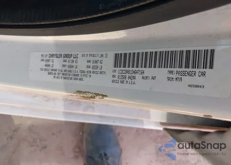 2013 Chrysler 200 Lx из США, поврежденный, VIN 1C3CCBAB1DN647164